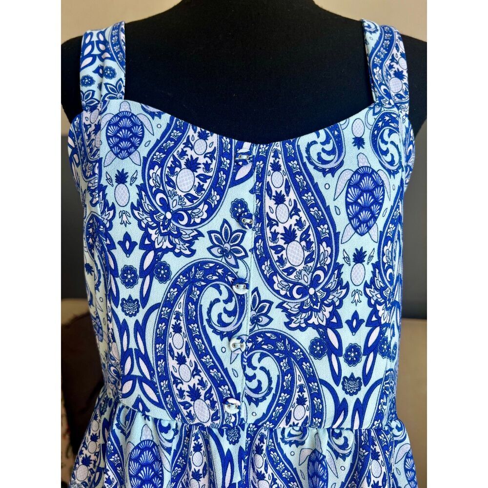Simply Southern Blue Nautical Print Sundress - Size Small - Picture 3 of 7